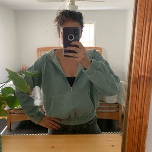 Free People Movement Green Hoodie
